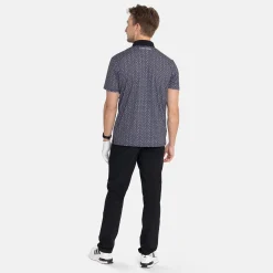 Bogeys & Birdies Pikétröjor Herr-M Tech Pique Micro AOP Svart Black