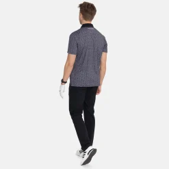 Bogeys & Birdies Pikétröjor Herr-M Tech Pique Micro AOP Svart Black