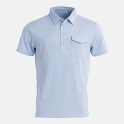 Bogeys & Birdies Pikétröjor Herr-M Tech Pocket Polo 2.0 Chambray Blue