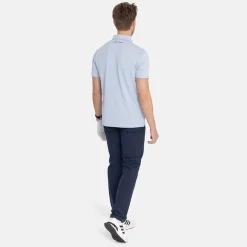 Bogeys & Birdies Pikétröjor Herr-M Tech Pocket Polo 2.0 Chambray Blue