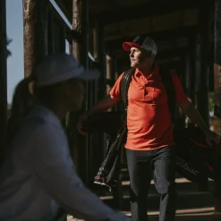 Bogeys & Birdies Pikétröjor Herr-M Tech Pocket Polo 2.0 Fiery Red