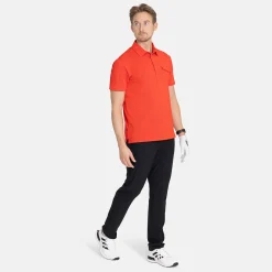 Bogeys & Birdies Pikétröjor Herr-M Tech Pocket Polo 2.0 Fiery Red