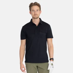 Bogeys & Birdies Pikétröjor Herr-M Tech Pocket Polo 2.0 Svart Black