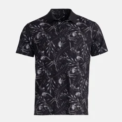 Bogeys & Birdies Pikétröjor Herr-M Tech TM Flowerprint Svart Grå Black/Grey