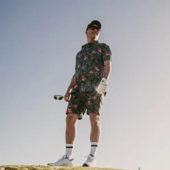 Bogeys & Birdies Shorts Herr-M TM Flowerprint Clover Green Multi