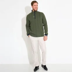 Abacus Tröjor Herr-M Woburn Midlayer Grön 517-Forest