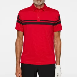J.Lindeberg Pikétröjor Herr-Mads Polo Barbados-Cherry