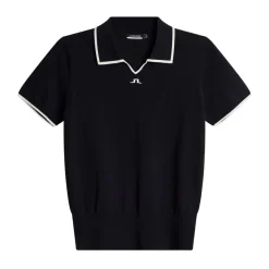 J.Lindeberg Pikétröjor Dam-Malva Knitted Polo Shirt Blå JL Navy