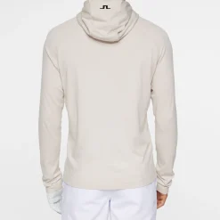 J.Lindeberg Tröjor Herr-Mario Quarter Zip Hood Moonbeam