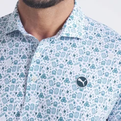 Puma Pikétröjor Herr-Mattr Port - Lc Green-Terrain-White-Glow