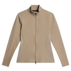 J.Lindeberg Tröjor Dam-Mel Zip Mid Layer Vintage-Khaki