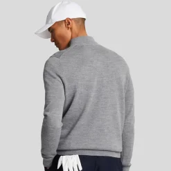 Lyle & Scott Tröjor Herr-Merino Blend Quarter Zip Grå Mid Grey (T28)