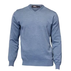 Ivanhoe Tröjor Herr-Merino V-Neck Blå Blå (Denim 071)