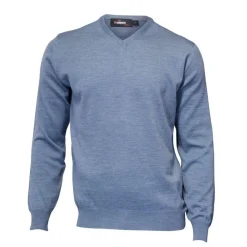 Ivanhoe Tröjor Herr-Merino V-Neck Blå Blå (Denim 071)
