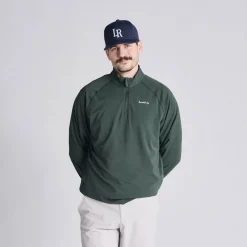 Local Rule Tröjor Herr-Midlayer Q-Zip Deep Forrest Green