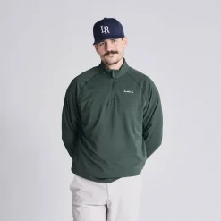 Local Rule Tröjor Herr-Midlayer Q-Zip Deep Forrest Green