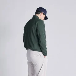 Local Rule Tröjor Herr-Midlayer Q-Zip Deep Forrest Green