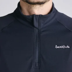 Local Rule Tröjor Herr-Midlayer Q-Zip Blå Dark Navy