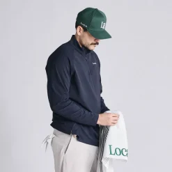 Local Rule Tröjor Herr-Midlayer Q-Zip Blå Dark Navy