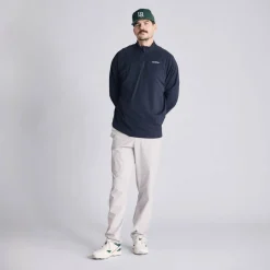Local Rule Tröjor Herr-Midlayer Q-Zip Blå Dark Navy