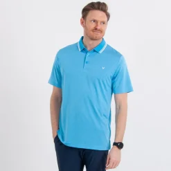 Callaway Pikétröjor Herr-Mini Stripe Polo Blå Blå (Spring B 983)