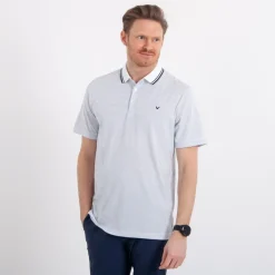 Callaway Pikétröjor Herr-Mini Stripe Polo Vit Vit (100)