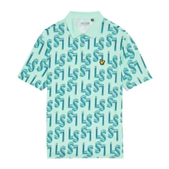 Lyle & Scott Pikétröjor Herr-Monogram Printed Polo Shoreline (X518)
