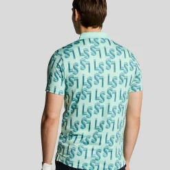 Lyle & Scott Pikétröjor Herr-Monogram Printed Polo Shoreline (X518)