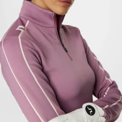 J.Lindeberg Tröjor Dam-Nefe Quarter Zip Mid Layer Very-Grape