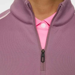 J.Lindeberg Tröjor Dam-Nefe Quarter Zip Mid Layer Very-Grape