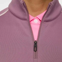 J.Lindeberg Tröjor Dam-Nefe Quarter Zip Mid Layer Very-Grape