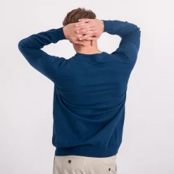 Cutter & Buck Tröjor Herr-Oakville Crewneck Blå Navy Melange (554)