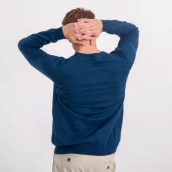 Cutter & Buck Tröjor Herr-Oakville Crewneck Blå Navy Melange (554)