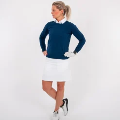 Cutter & Buck Tröjor Dam-Oakville Crewneck Blå Navy Melange (554)