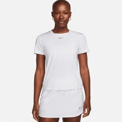 Nike Pikétröjor Dam-One Classic W Dri-Fit Short Vit White-Black