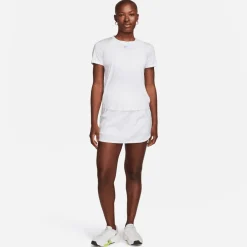 Nike Pikétröjor Dam-One Classic W Dri-Fit Short Vit White-Black