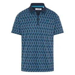 Original Penguin Pikétröjor Herr-OP All Over Jacquard Colour Block Polo Black-Iris