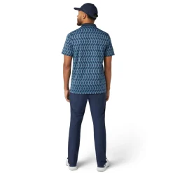 Original Penguin Pikétröjor Herr-OP All Over Jacquard Colour Block Polo Black-Iris