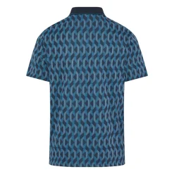 Original Penguin Pikétröjor Herr-OP All Over Jacquard Colour Block Polo Black-Iris