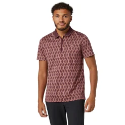 Original Penguin Pikétröjor Herr-OP All Over Jacquard Colour Block Polo Mauve-Wine