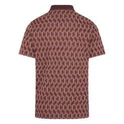 Original Penguin Pikétröjor Herr-OP All Over Jacquard Colour Block Polo Mauve-Wine