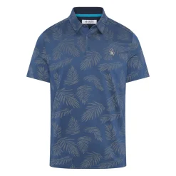 Original Penguin Pikétröjor Herr-OP All Over YD Botanical Jacquard Polo True-Navy