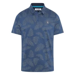 Original Penguin Pikétröjor Herr-OP All Over YD Botanical Jacquard Polo True-Navy