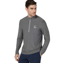 Original Penguin Tröjor Herr-OP L/S 1/4 Zip Technica Quiet-Gray-Heather