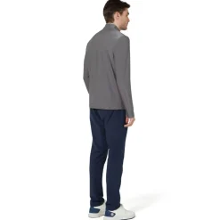 Original Penguin Tröjor Herr-OP L/S 1/4 Zip Technica Quiet-Gray-Heather