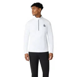 Original Penguin Tröjor Herr-OP L/S 1/4 Zip Technica Vit Bright-White