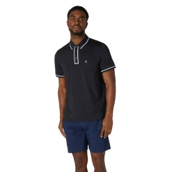 Original Penguin Pikétröjor Herr-OPG The Technical Earl Polo Svart Caviar