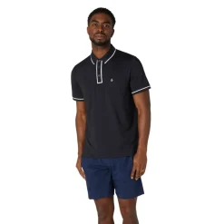 Original Penguin Pikétröjor Herr-OPG The Technical Earl Polo Svart Caviar