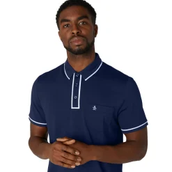 Original Penguin Pikétröjor Herr-OPG The Technical Earl Polo Blå Black Iris