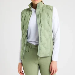 Röhnisch Västar Dam-Padded Windbreaker Sage-Green